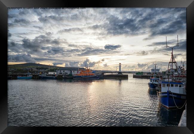 Kirkwall Harbour Sunset Framed Print by Lynn Bolt