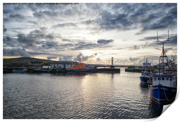 Kirkwall Harbour Sunset Print by Lynn Bolt