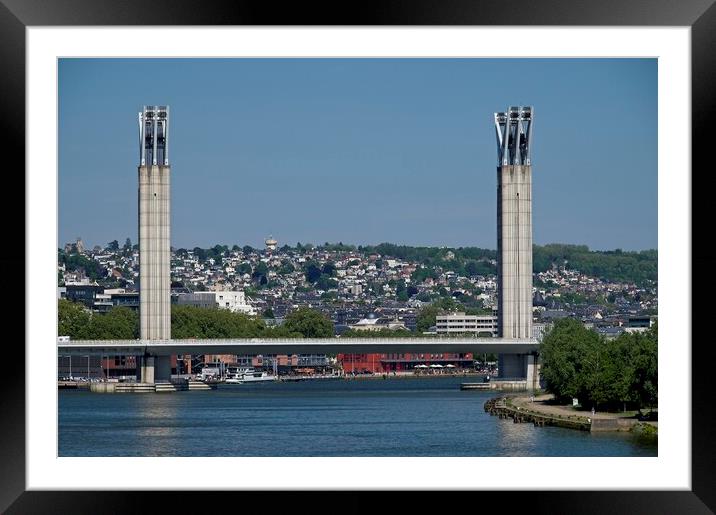 Rouen Bridge and Cityscape Framed Mounted Print by Martyn Arnold