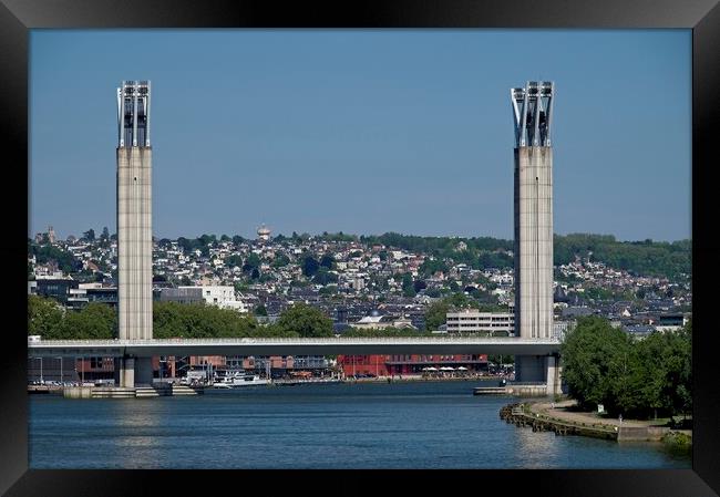 Rouen Bridge and Cityscape Framed Print by Martyn Arnold