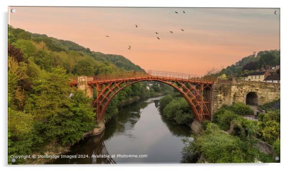 Iron Bridge at Sunset Acrylic by Ironbridge Images