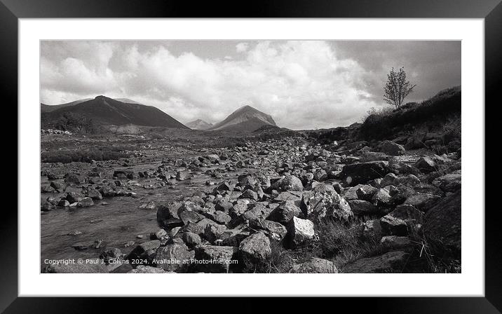 The Cuillins from Sligachan Framed Mounted Print by Paul J. Collins