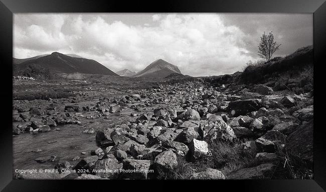 The Cuillins from Sligachan Framed Print by Paul J. Collins
