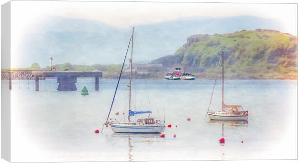 Doon The Watter -The Waverley Off Cumbrae Canvas Print by Tylie Duff Photo Art