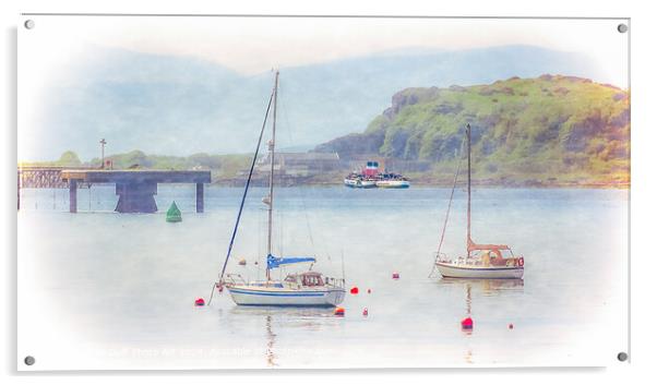 Doon The Watter -The Waverley Off Cumbrae Acrylic by Tylie Duff Photo Art