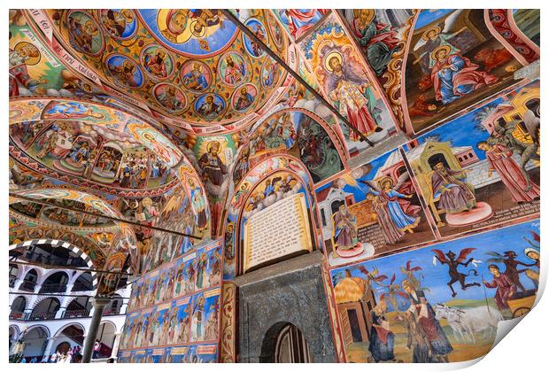 Rila Monastery, the largest Eastern Orthodox monastery in Rila Mountains, Bulgaria Print by Chun Ju Wu