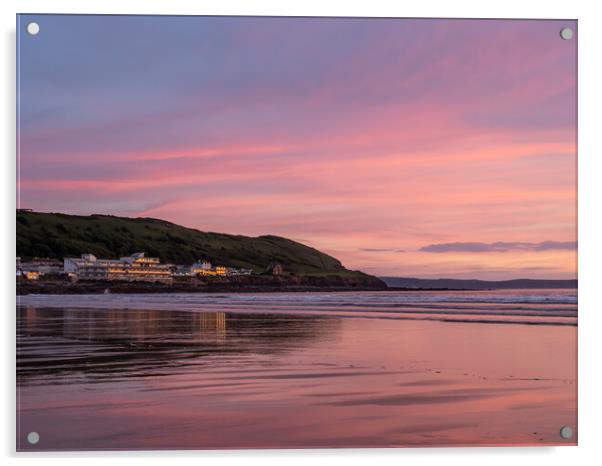 Westward Ho Sunset Sky Acrylic by Tony Twyman