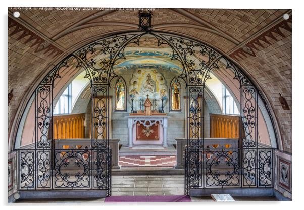 Interior of Italian Chapel, Orkney Isles, Scotland Acrylic by Angus McComiskey