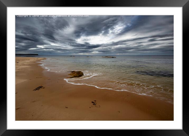 Hopeman Beach Seascape Scotland Framed Mounted Print by Derek Daniel
