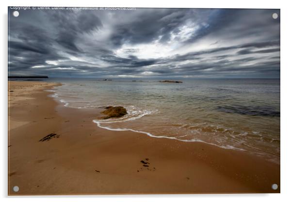 Hopeman Beach Seascape Scotland Acrylic by Derek Daniel