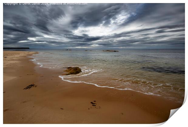 Hopeman Beach Seascape Scotland Print by Derek Daniel