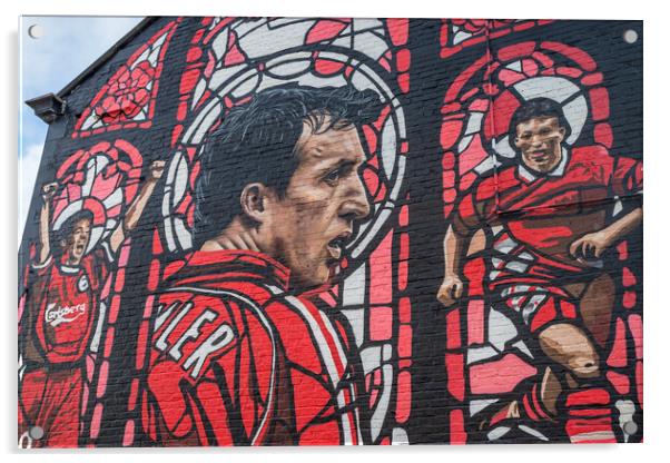 Robbie Fowler mural up close Acrylic by Jason Wells