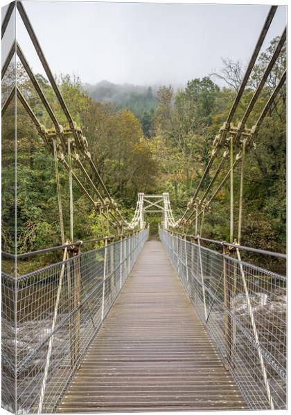 Chain Bridge over the River Dee Canvas Print by Jason Wells