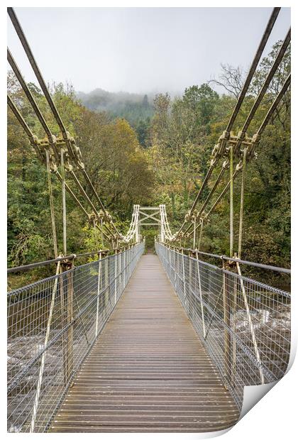 Chain Bridge over the River Dee Print by Jason Wells