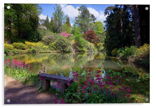 Leonardslee Lakes and Gardens in Horsham Sussex UK Acrylic by John Gilham