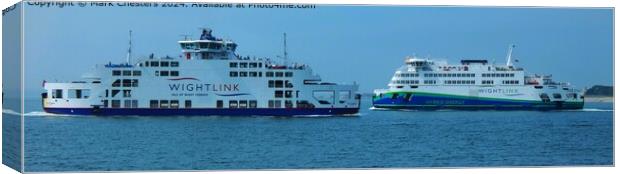 Isle of Wight Ferry Crossing Canvas Print by Mark Chesters