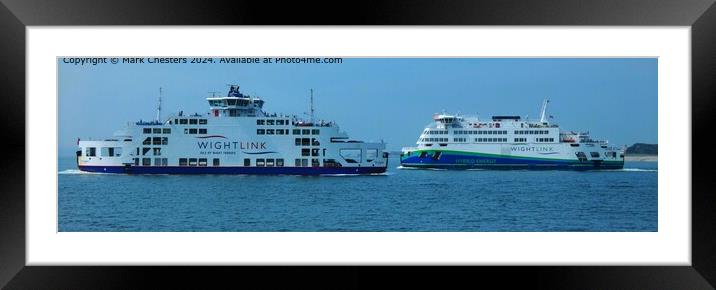 Isle of Wight Ferry Crossing Framed Mounted Print by Mark Chesters