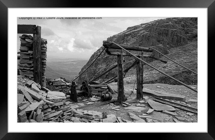 Abandoned Slate Workings on the Old Man Framed Mounted Print by Paul J. Collins