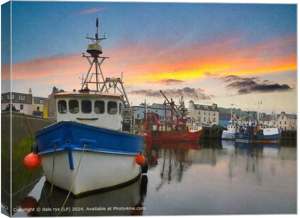 Vivid Sunset Sand Sea Harris TARBERT Canvas Print by dale rys (LP)