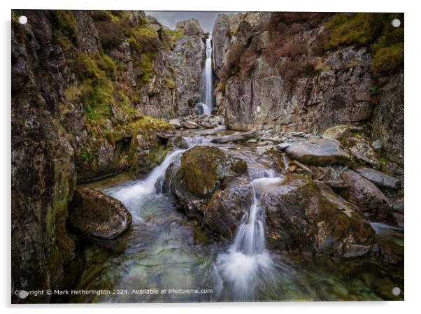 Longsleddale Cascades, The Lake District Acrylic by Mark Hetherington