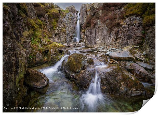 Longsleddale Cascades, The Lake District Print by Mark Hetherington