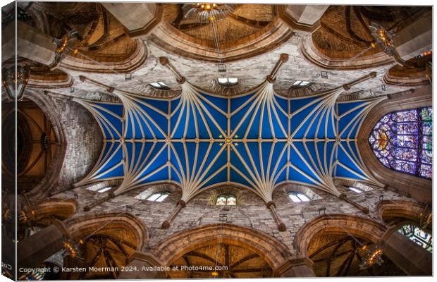 St Giles Cathedral Ceiling Architecture Canvas Print by Karsten Moerman