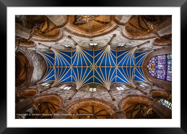 St Giles Cathedral Ceiling Architecture Framed Mounted Print by Karsten Moerman