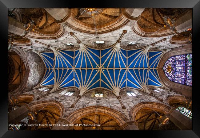 St Giles Cathedral Ceiling Architecture Framed Print by Karsten Moerman