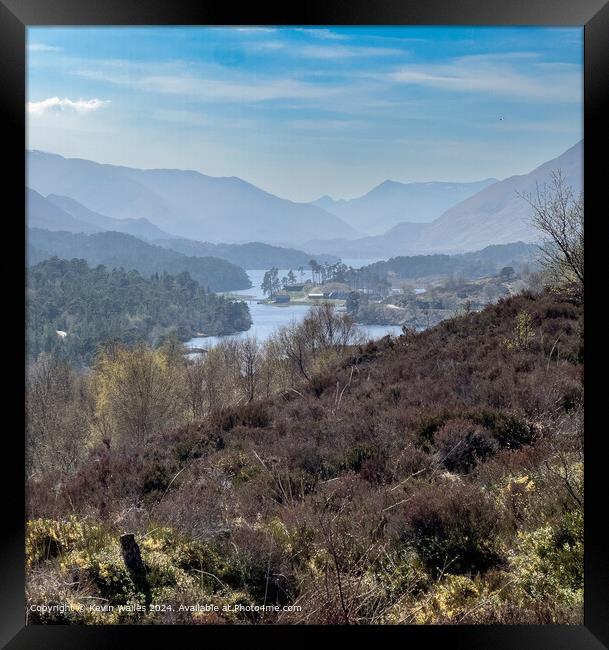 Misty Heather Mountains in Glen Affric Framed Print by Kevin Wailes