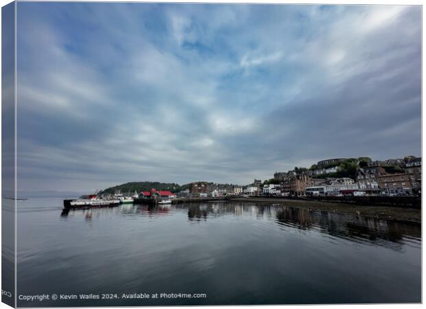 Oban Harbour Sky Reflection Canvas Print by Kevin Wailes