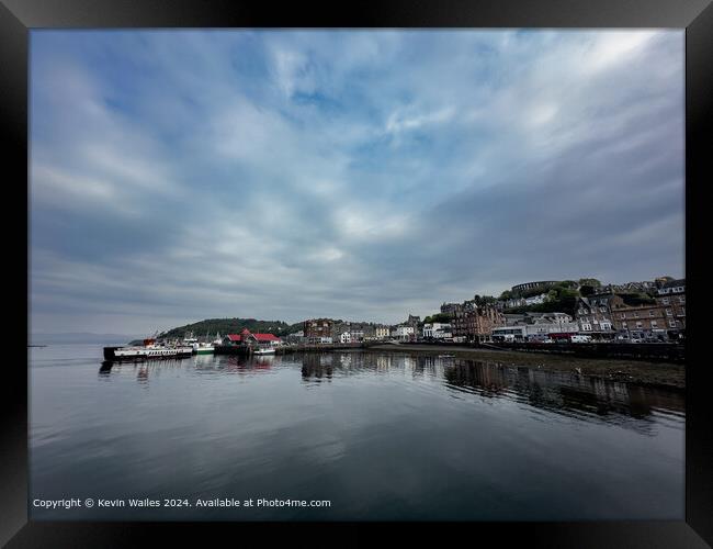 Oban Harbour Sky Reflection Framed Print by Kevin Wailes