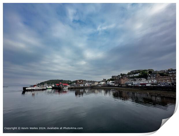 Oban Harbour Sky Reflection Print by Kevin Wailes