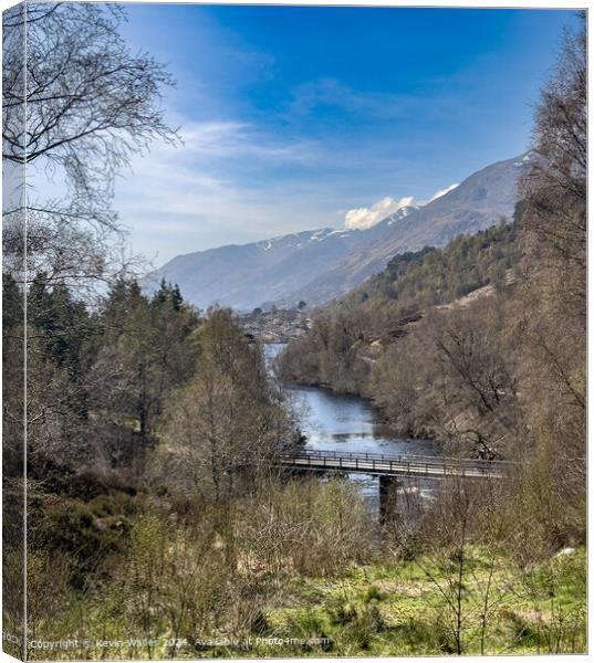 Glen Affric Highlands View Canvas Print by Kevin Wailes