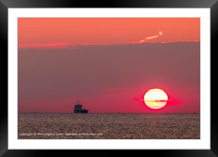 Burbo Bank Crosby Sunset Framed Mounted Print by Phil Longfoot