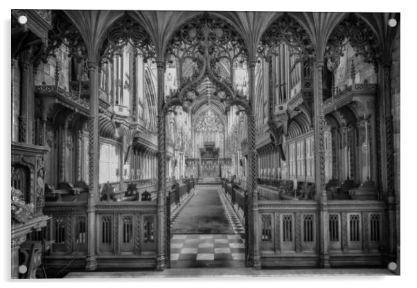 Selby Abbey Mono HDR Acrylic by Glen Allen