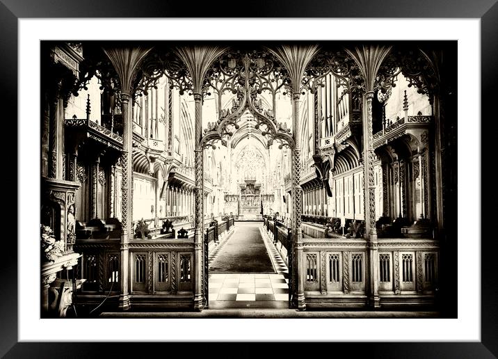 Selby Abbey Yellow Toned Framed Mounted Print by Glen Allen