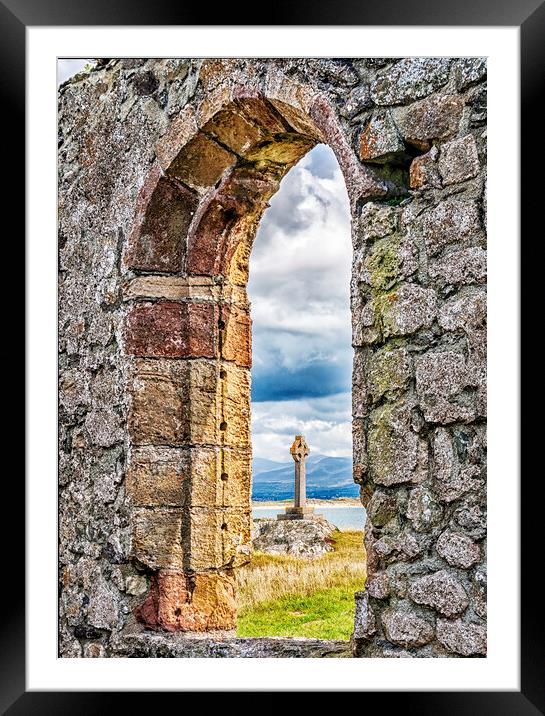Lladdwyn Island Castle Ruins Framed Mounted Print by Kevin Hellon