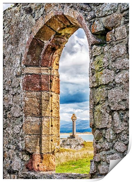 Lladdwyn Island Castle Ruins Print by Kevin Hellon
