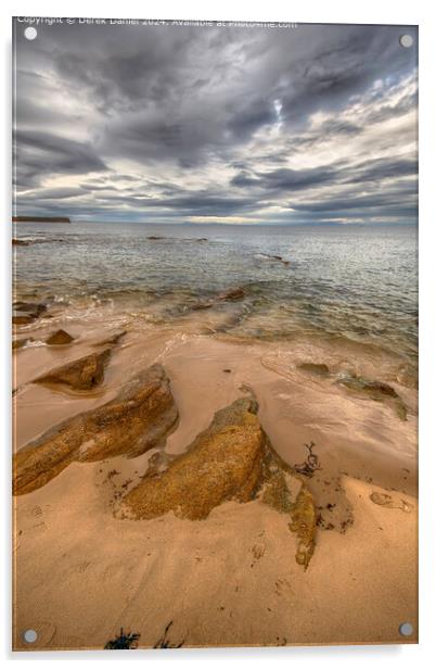 Hopeman Beach Seascape Scotland Acrylic by Derek Daniel