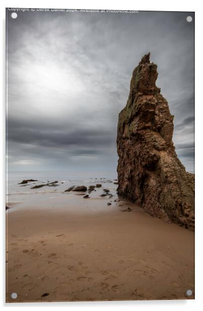 Cullen Beach Moray Seascape Acrylic by Derek Daniel
