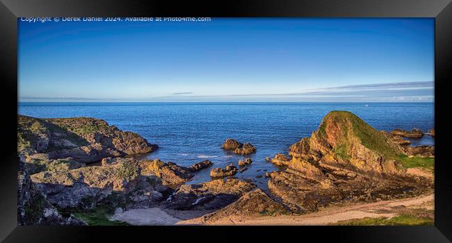 Portknockie Coastline Panoramic Landscape Framed Print by Derek Daniel