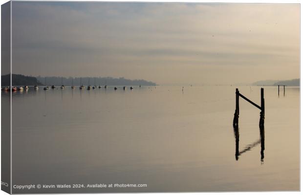 A calm morning on the Orwell estuary Canvas Print by Kevin Wailes