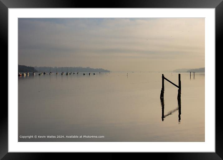 A calm morning on the Orwell estuary Framed Mounted Print by Kevin Wailes