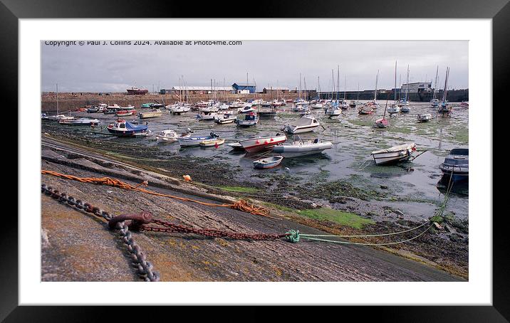 Penzance Harbour Framed Mounted Print by Paul J. Collins