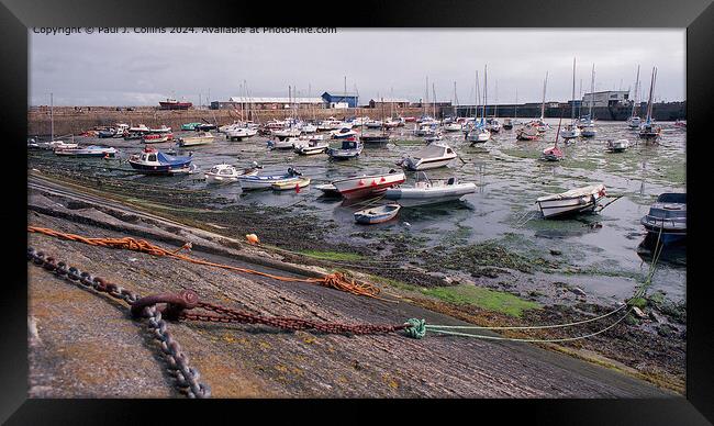 Penzance Harbour Framed Print by Paul J. Collins