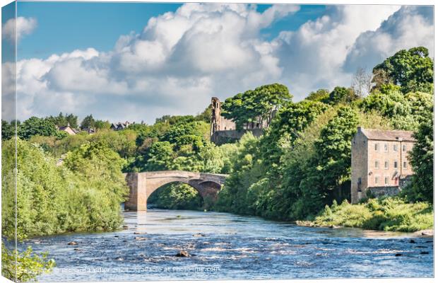 Barnard Castle and The River Tees, Teesdale Canvas Print by Richard Laidler