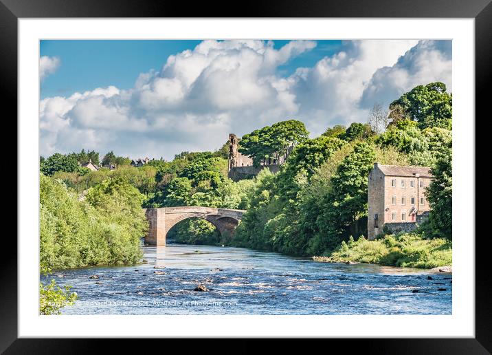 Barnard Castle and The River Tees, Teesdale Framed Mounted Print by Richard Laidler