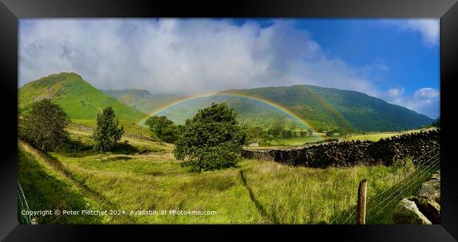 Rainbows Kirkstone Pass Framed Print by Peter Fletcher