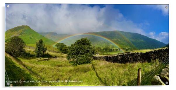 Rainbows Kirkstone Pass Acrylic by Peter Fletcher