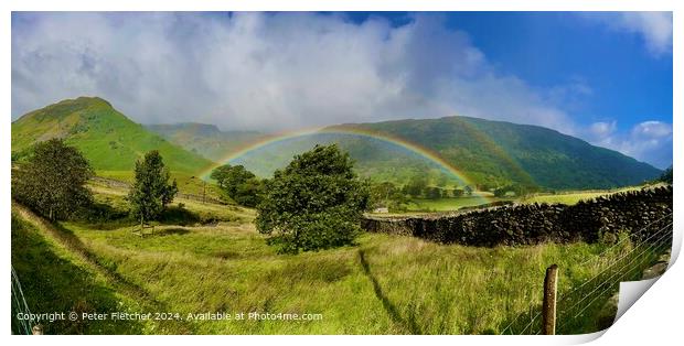 Rainbows Kirkstone Pass Print by Peter Fletcher